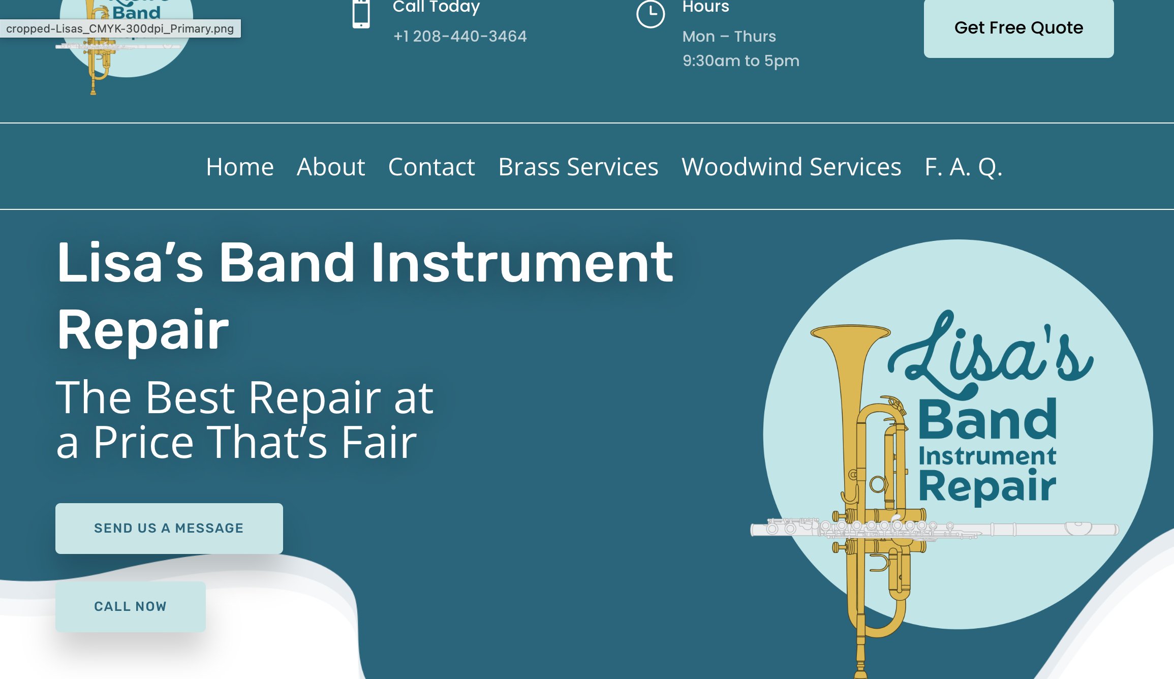 Lisa's Band Instrument Repair website