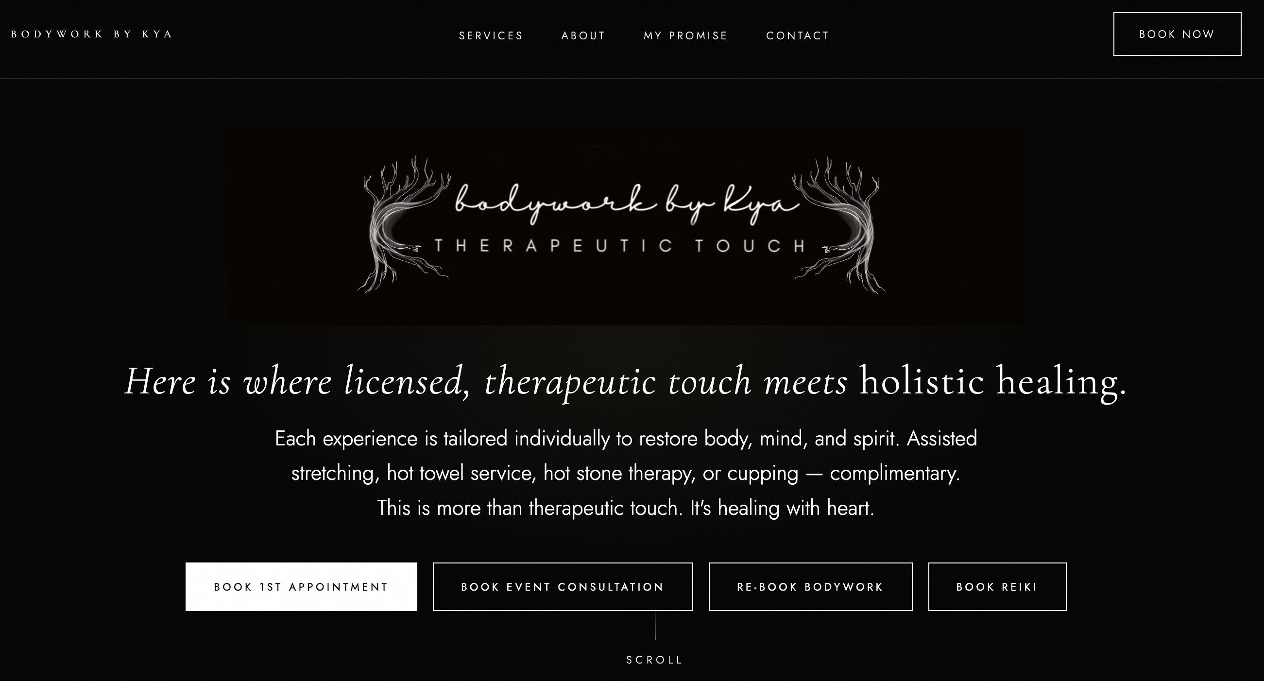 Bodywork By Kya website